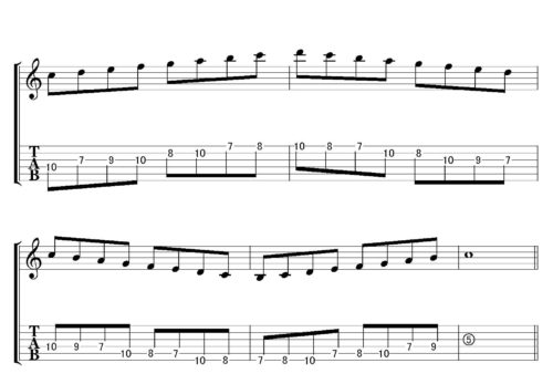 Cmajor scale position 3-3