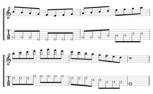 Cmajor scale position 5-2