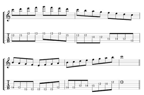 Cmajor scale position 5-3