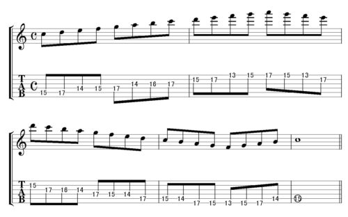 Cmajor scale position 6-1