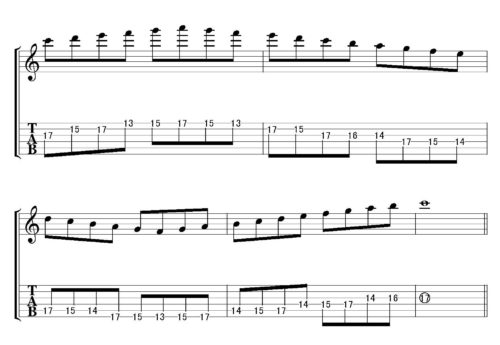 Cmajor scale position 6-3