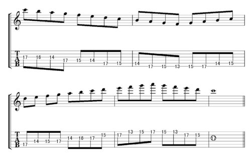 Cmajor scale position 6-4