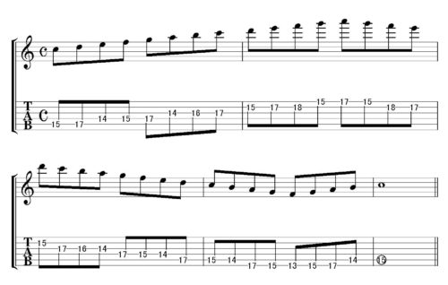 Cmajor scale position 6-5
