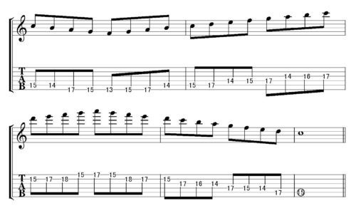 Cmajor scale position 6-6