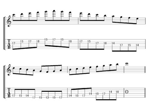 Cmajor scale position 6-7