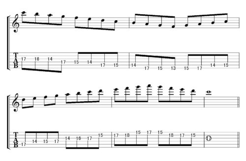 Cmajor scale position 6-8
