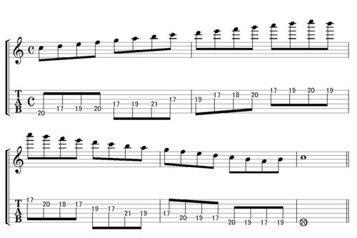 Cmajor scale position 7-1