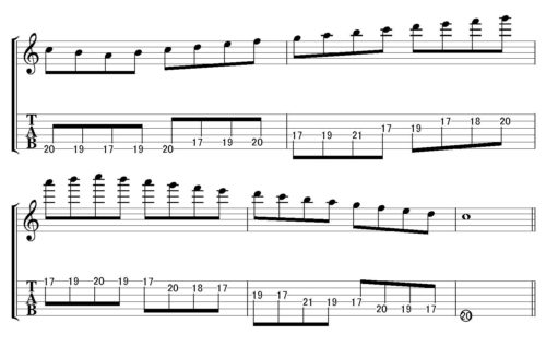 Cmajor scale position 7-2