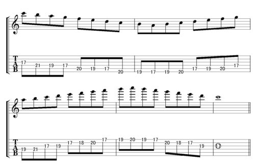Cmajor scale position 7-4