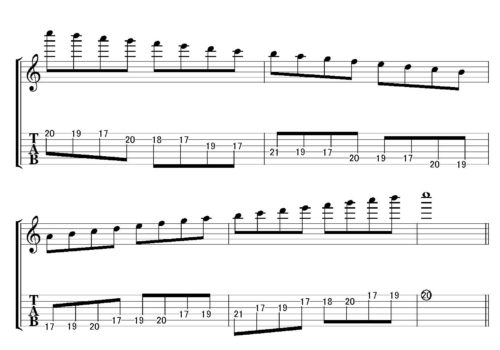 Cmajor scale position 7-5